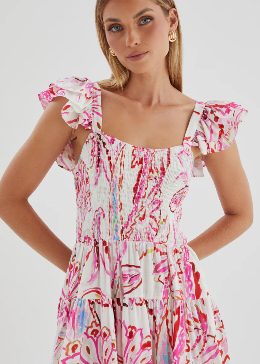 Deluca Midi Dress - Botanical Pink - Image 10
