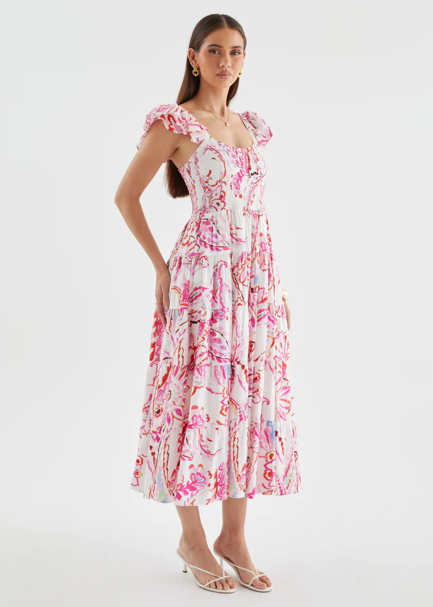 Deluca Midi Dress - Botanical Pink - Image 14