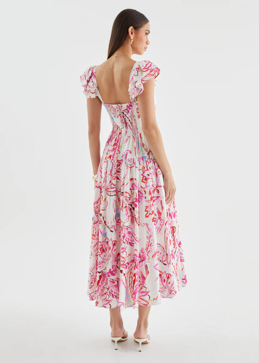 Deluca Midi Dress - Botanical Pink - Image 15