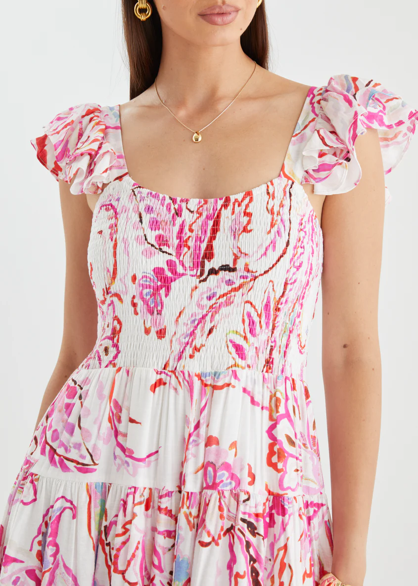Deluca Midi Dress - Botanical Pink - Image 16