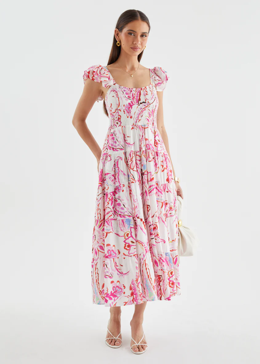 Deluca Midi Dress - Botanical Pink - Image 5