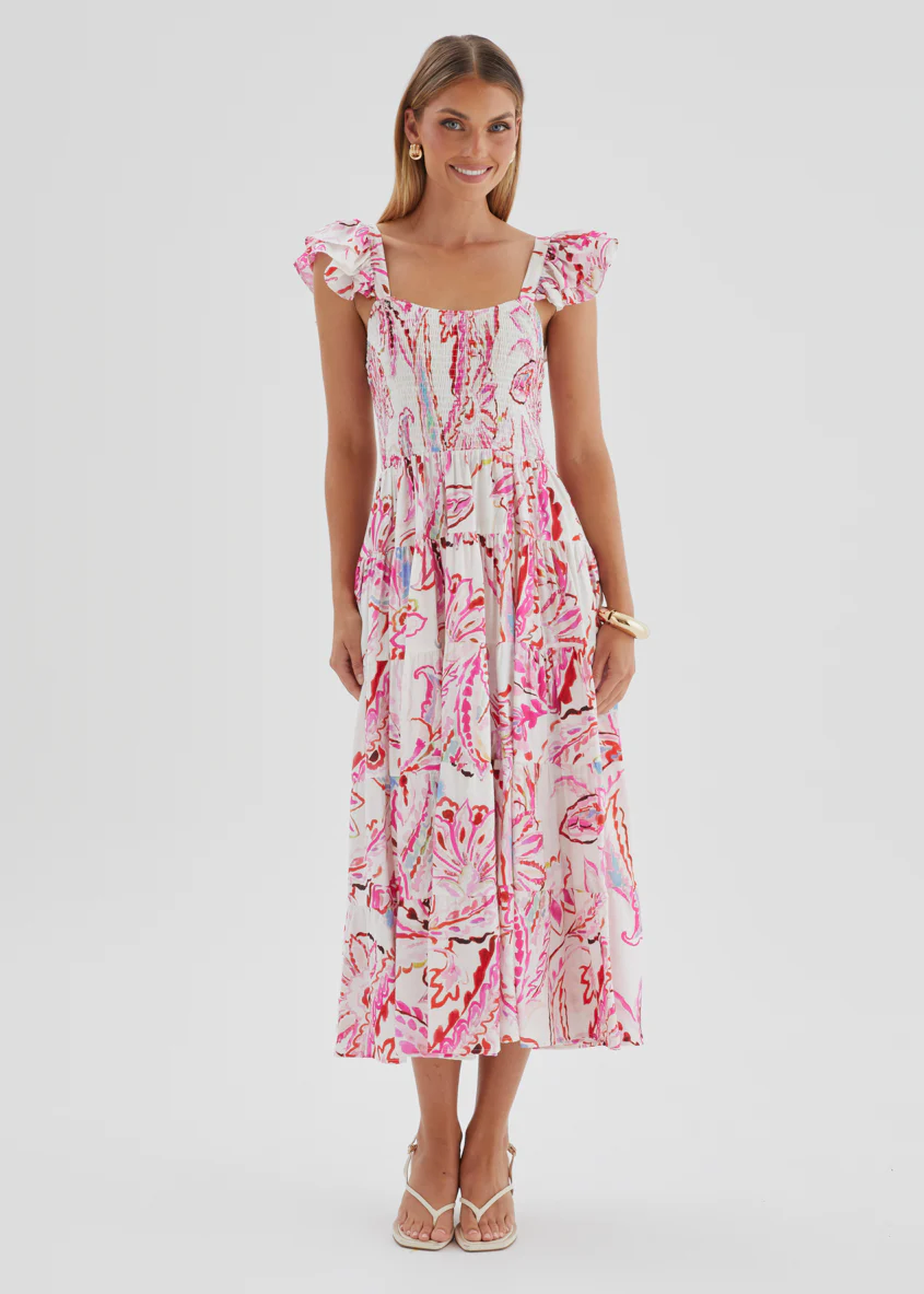 Deluca Midi Dress - Botanical Pink - Image 6