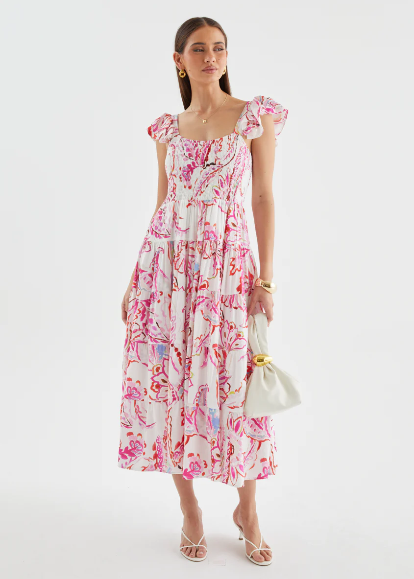 Deluca Midi Dress - Botanical Pink - Image 7