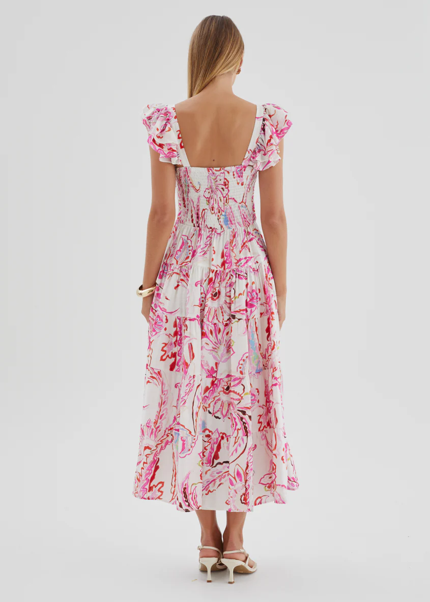 Deluca Midi Dress - Botanical Pink - Image 9