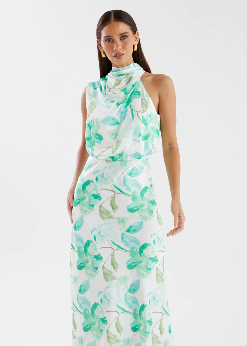 Delvina Maxi Dress - Mint Floral - Image 3