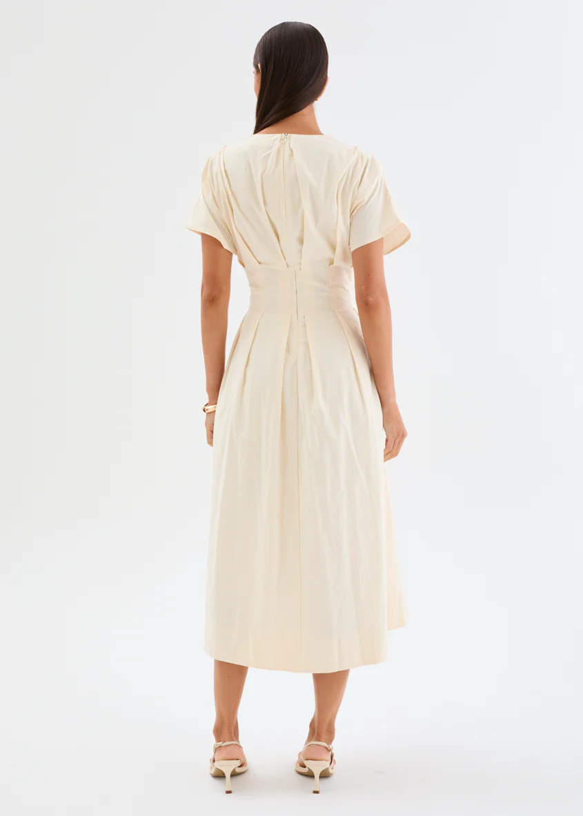 Demmi Midi Dress - Ecru - Image 7