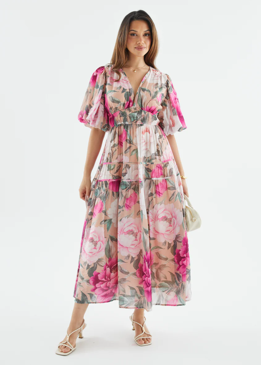 Desima Maxi Dress - Blush Flowers - Image 2