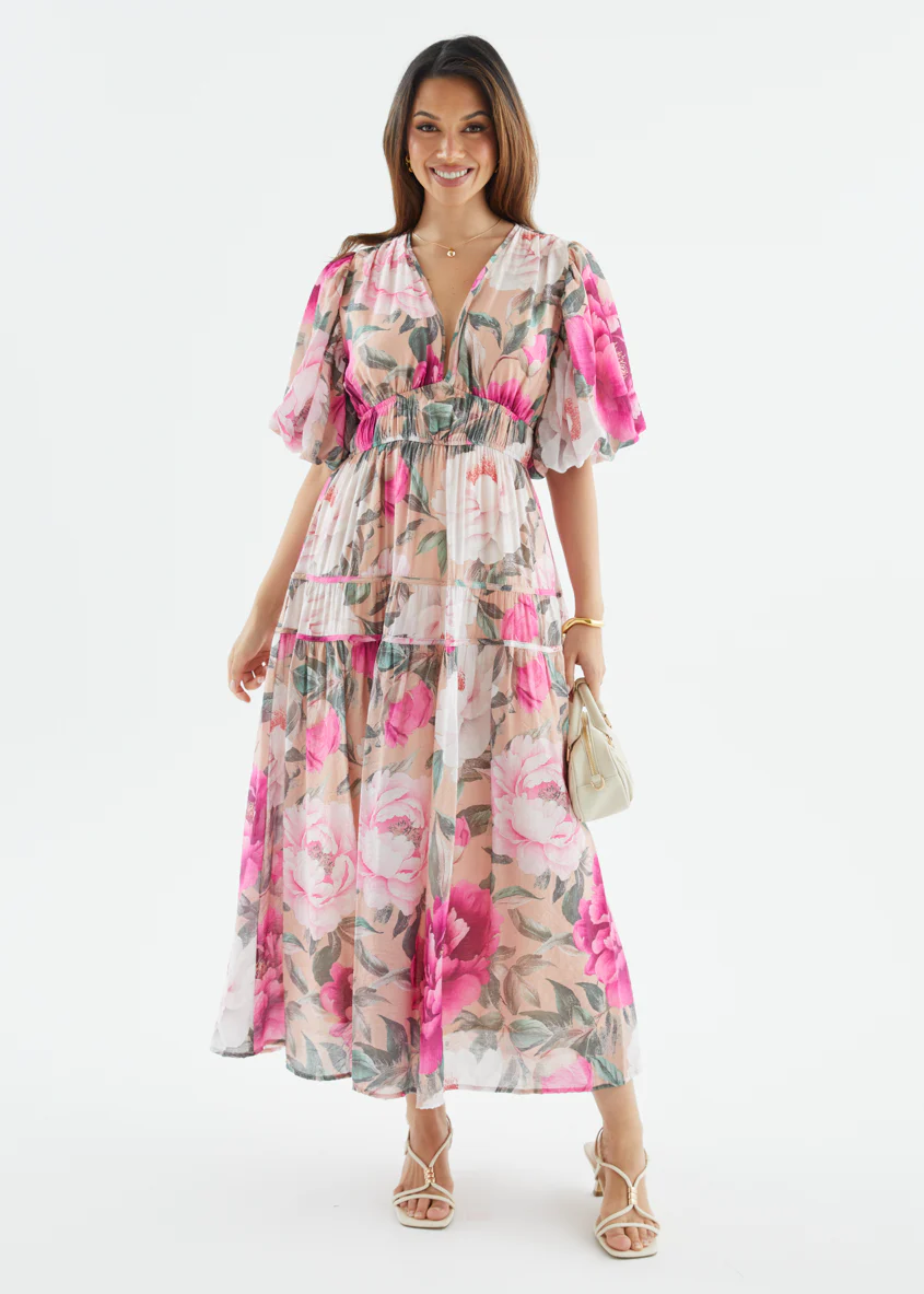 Desima Maxi Dress - Blush Flowers - Image 3