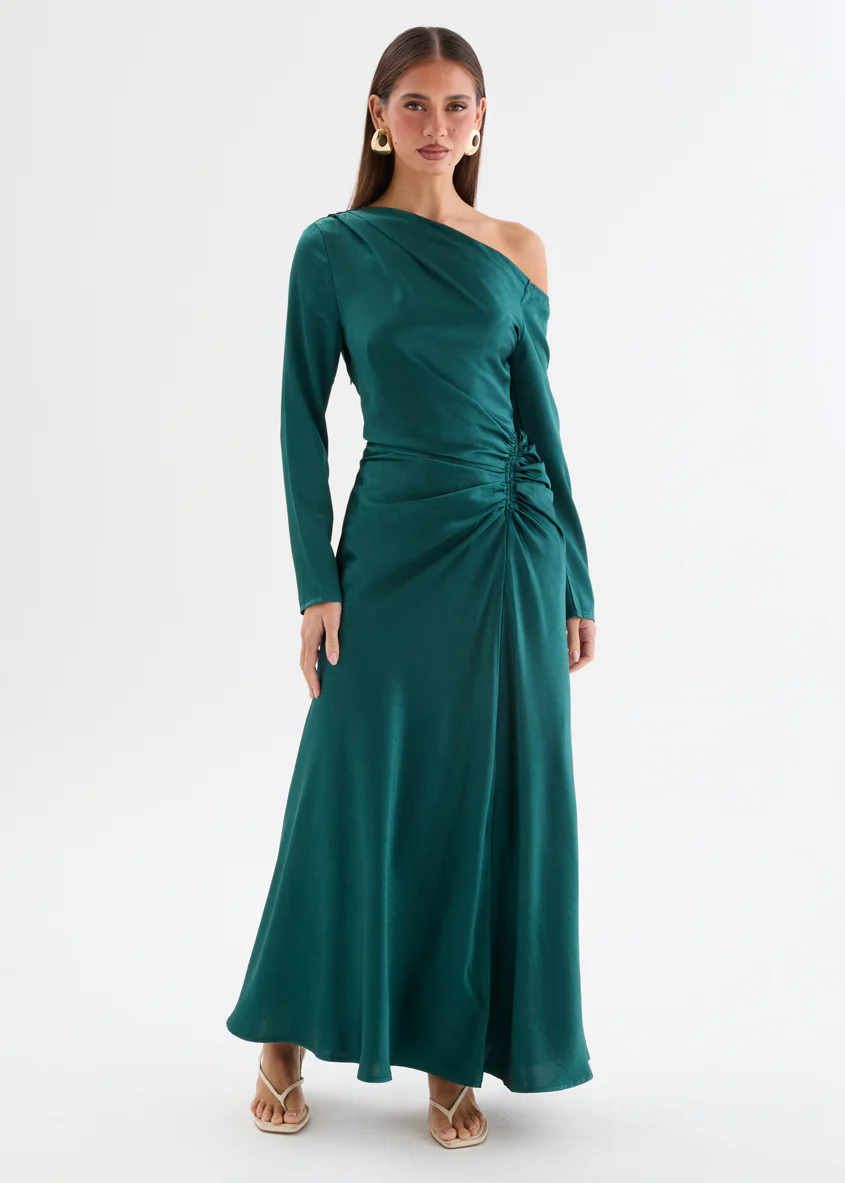 Destini Drop Shoulder Maxi Dress - Emerald