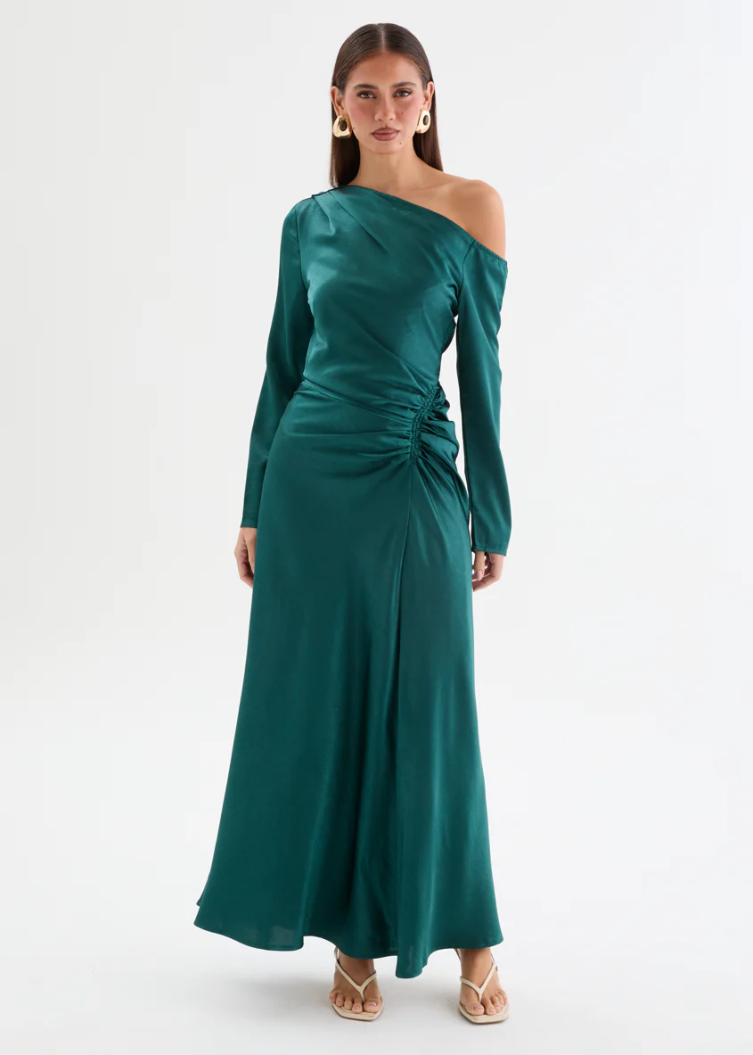 Destini Drop Shoulder Maxi Dress - Emerald - Image 2