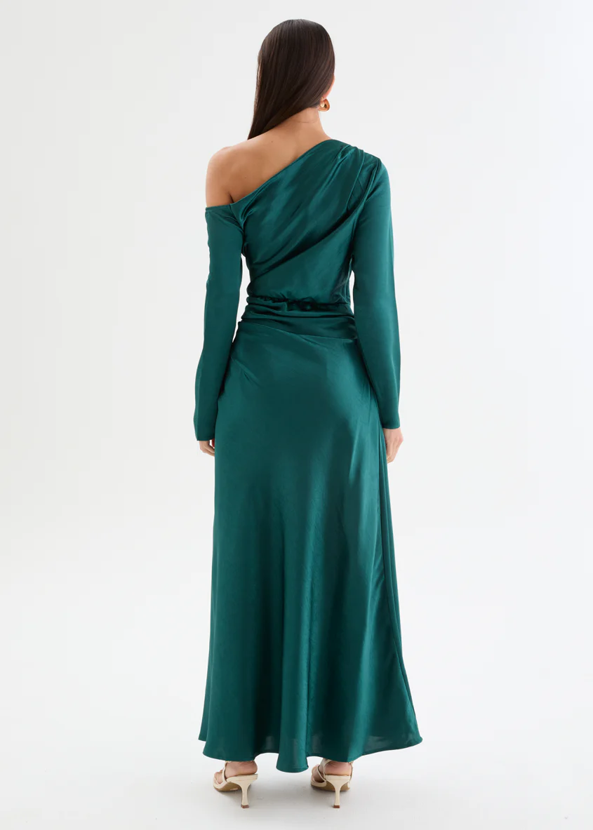 Destini Drop Shoulder Maxi Dress - Emerald - Image 7