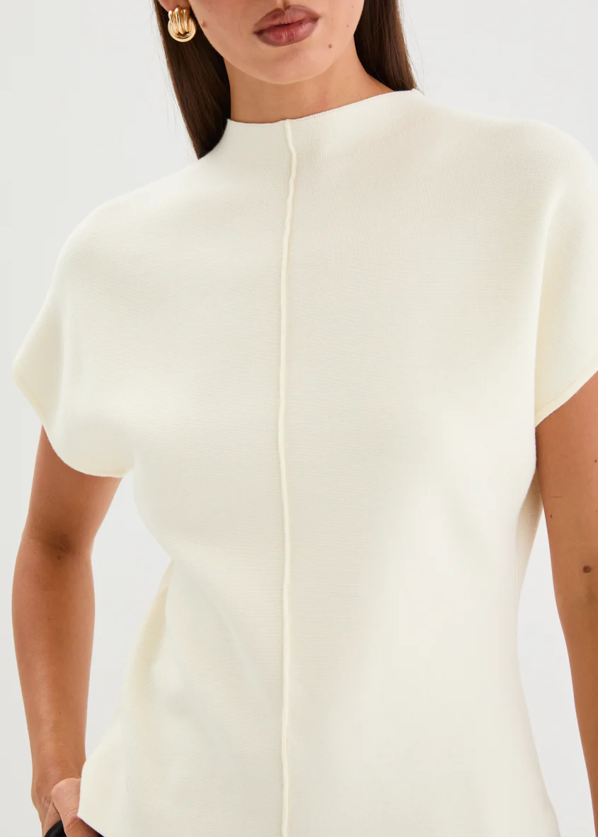 Devinia Knit Top - Ivory - Image 9