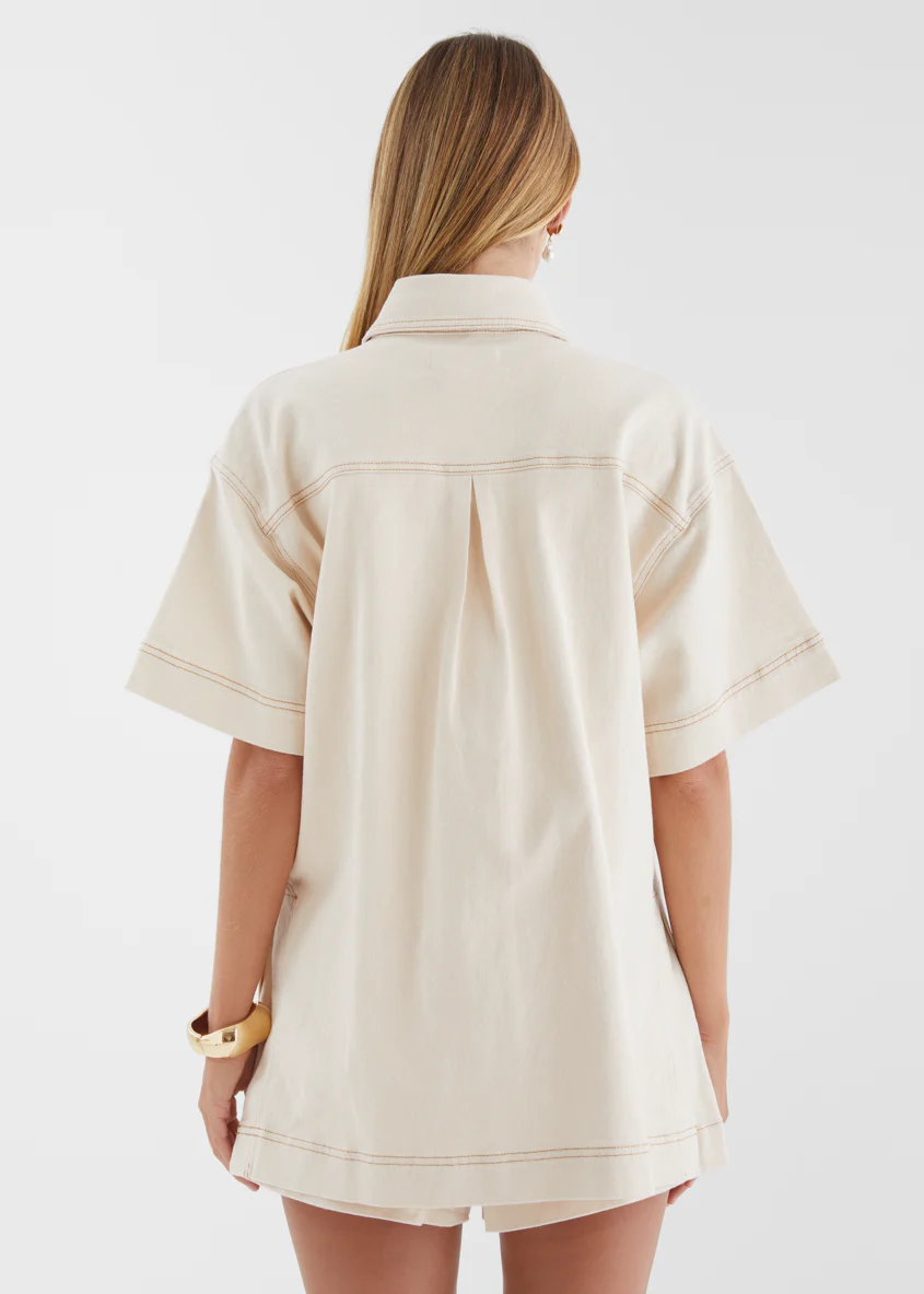 Devorah Denim Shirt - Ecru - Image 20