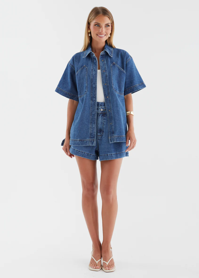 Devorah Denim Shirt - Indigo - Image 15