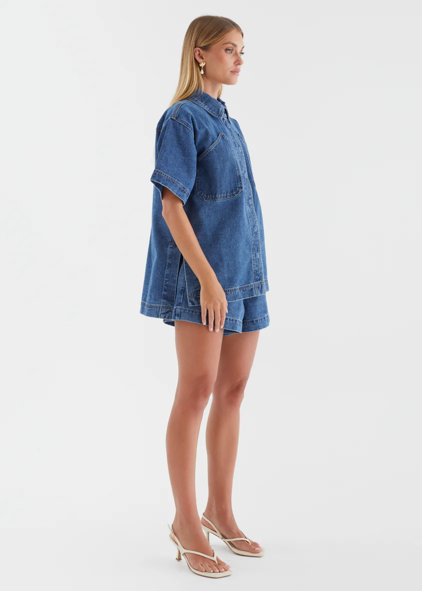 Devorah Denim Shirt - Indigo - Image 19