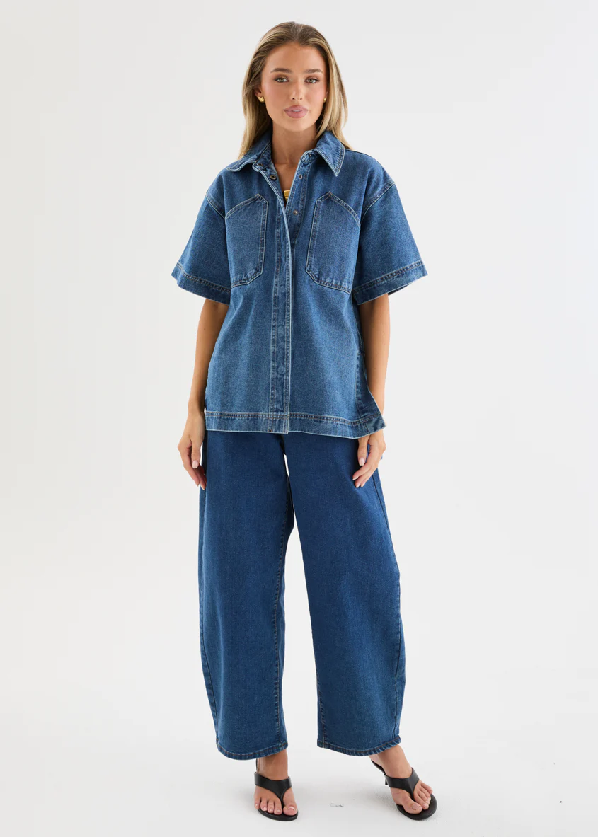 Devorah Denim Shirt - Indigo - Image 8