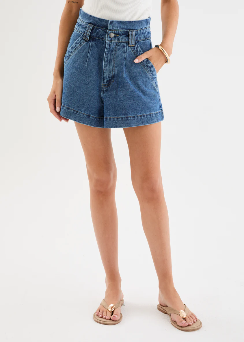 Devorah Denim Shorts - Indigo - Image 7