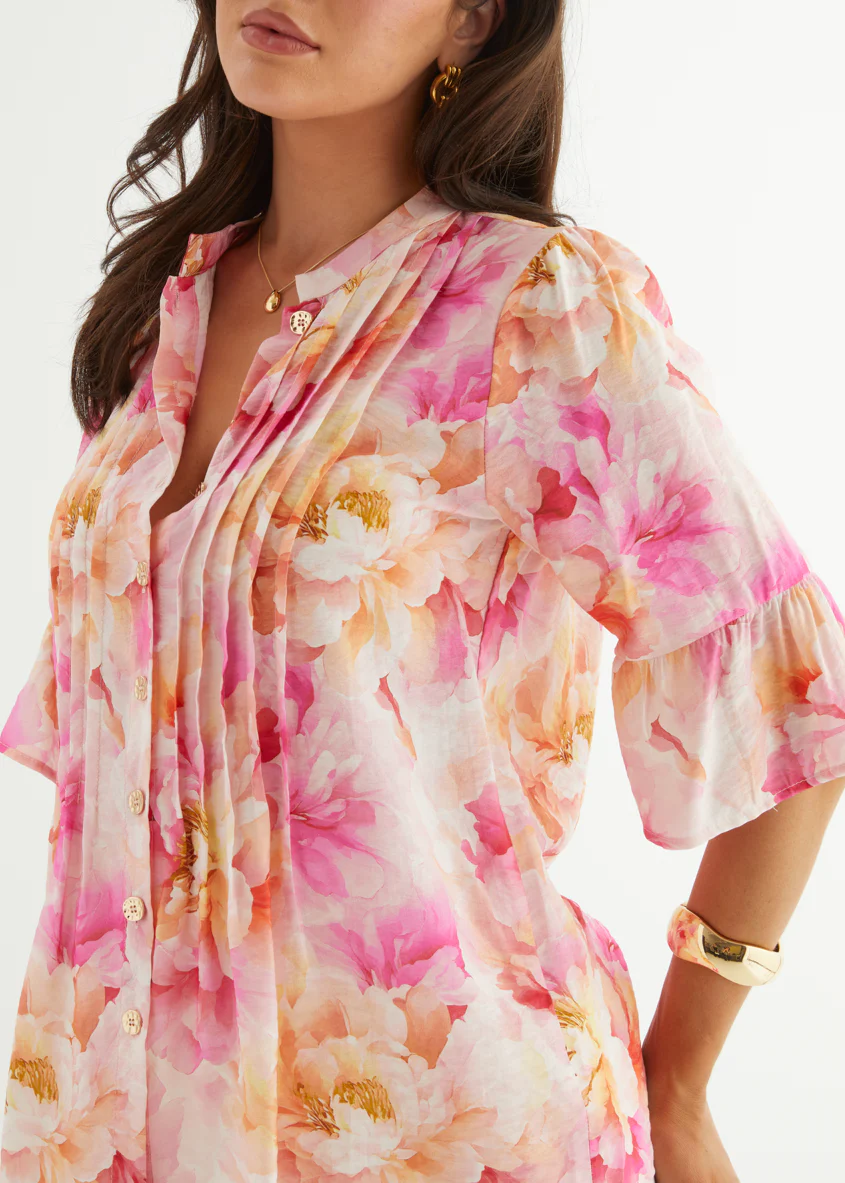 Diaz Blouse - Magenta Floral - Image 6