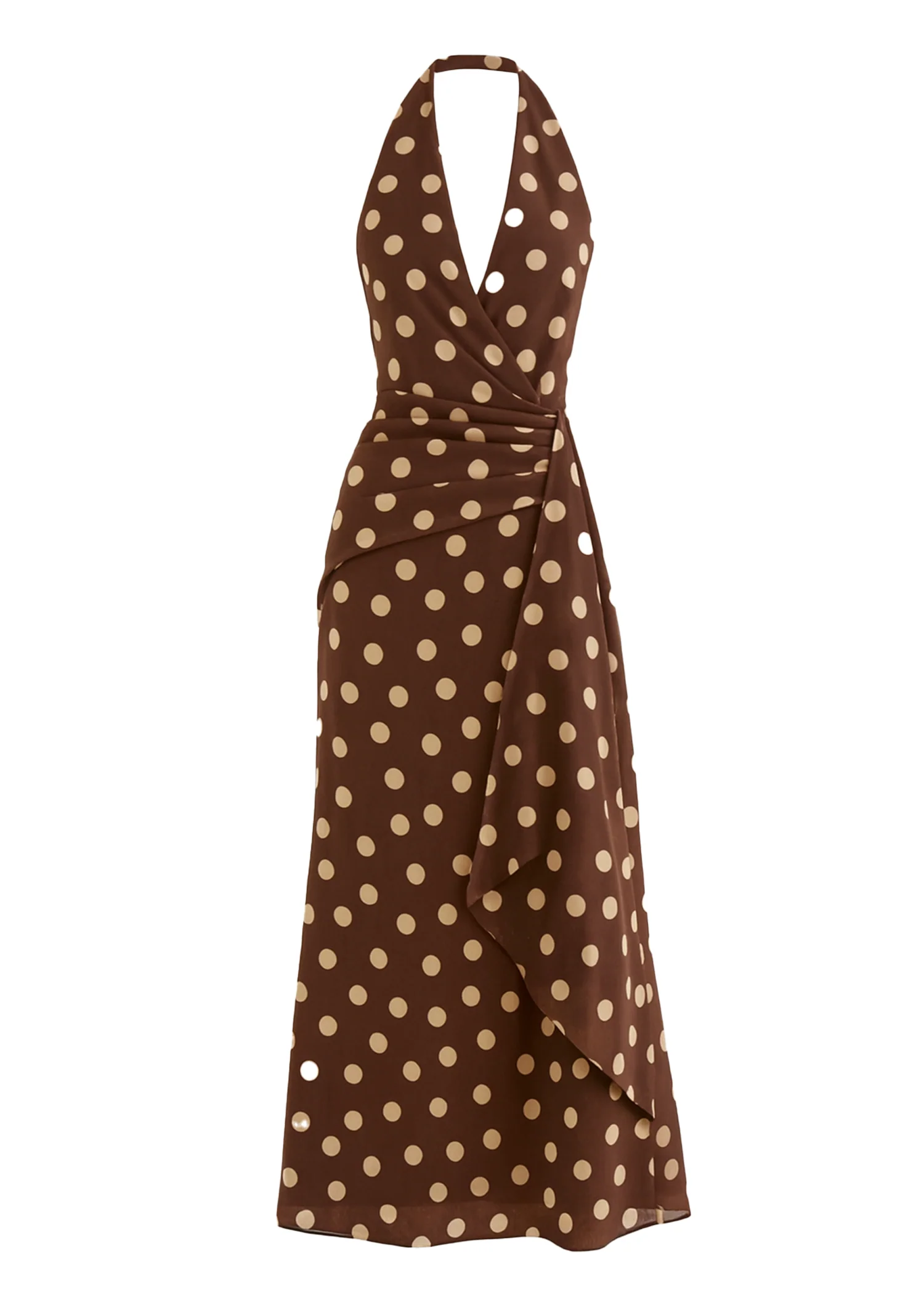 Diem Maxi Dress - Tan Polka - Image 4