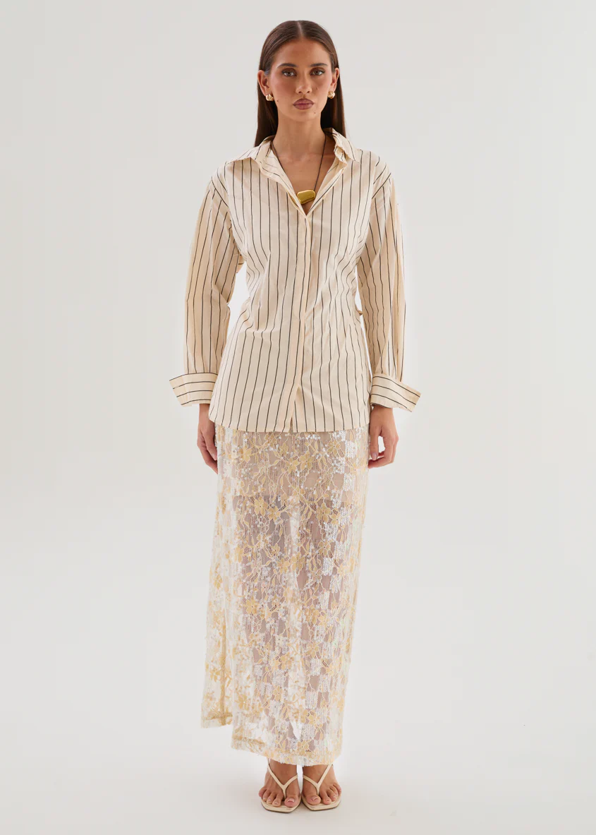 Dionne Shirt - Cream Stripe - Image 10