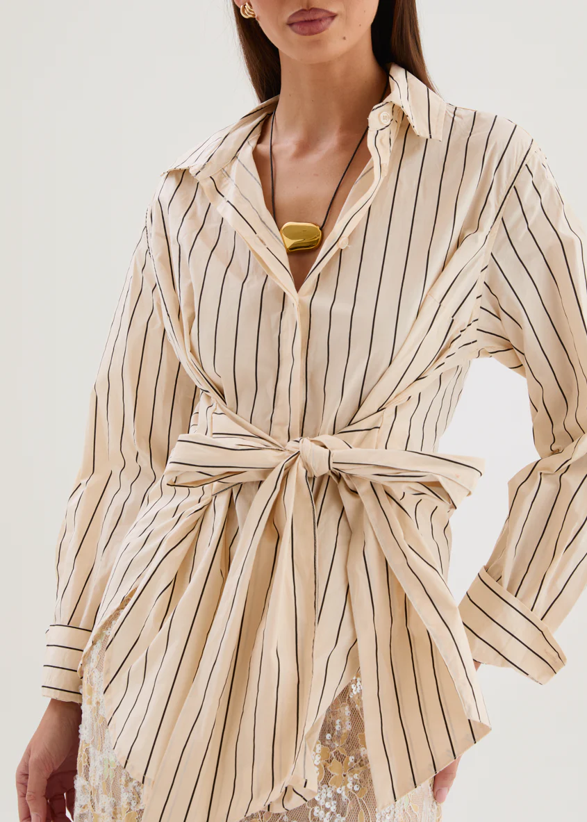 Dionne Shirt - Cream Stripe - Image 12