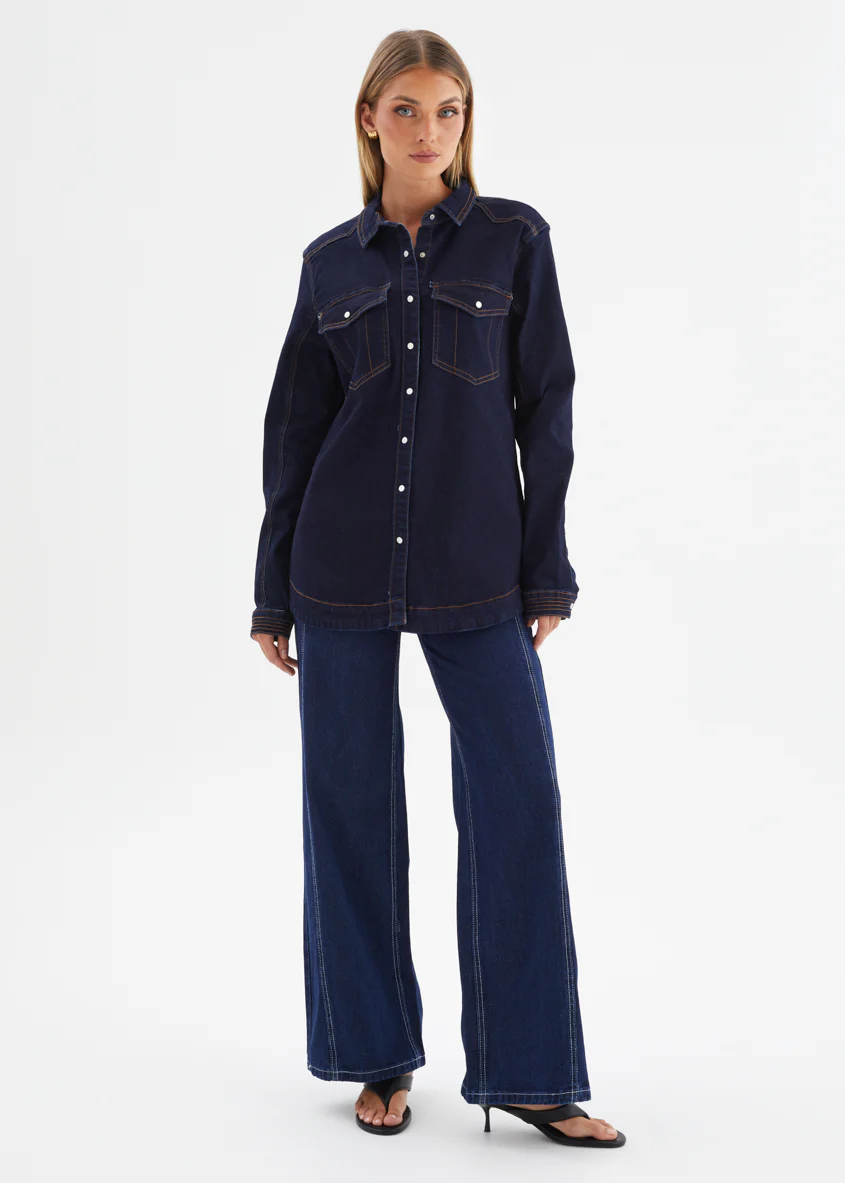 Donroe Denim Jacket - Indigo - Image 5