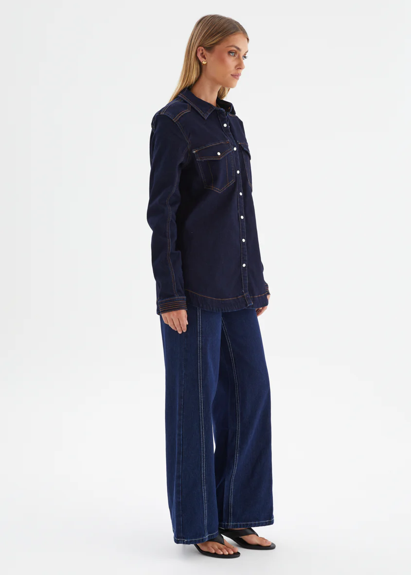 Donroe Denim Jacket - Indigo - Image 6