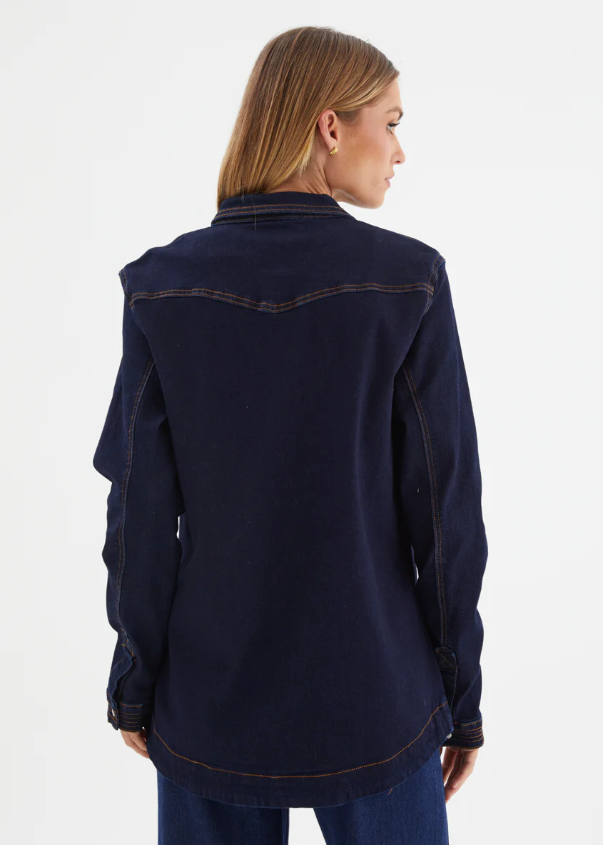 Donroe Denim Jacket - Indigo - Image 8
