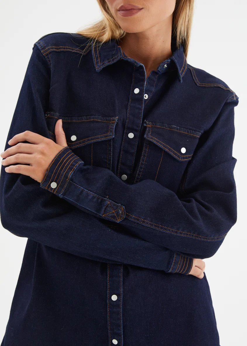 Donroe Denim Jacket - Indigo - Image 9