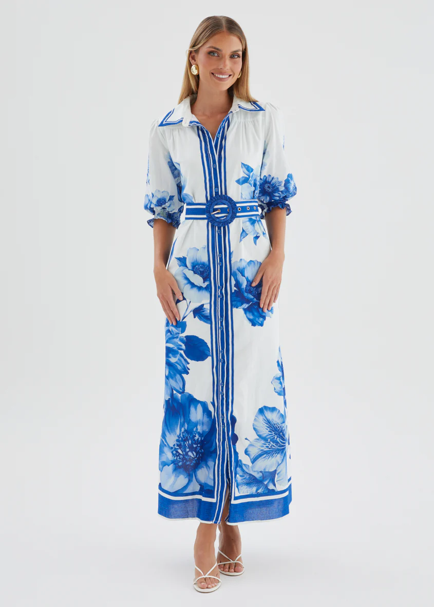Dylan Maxi Dress - Cobalt Dahlia - Image 2