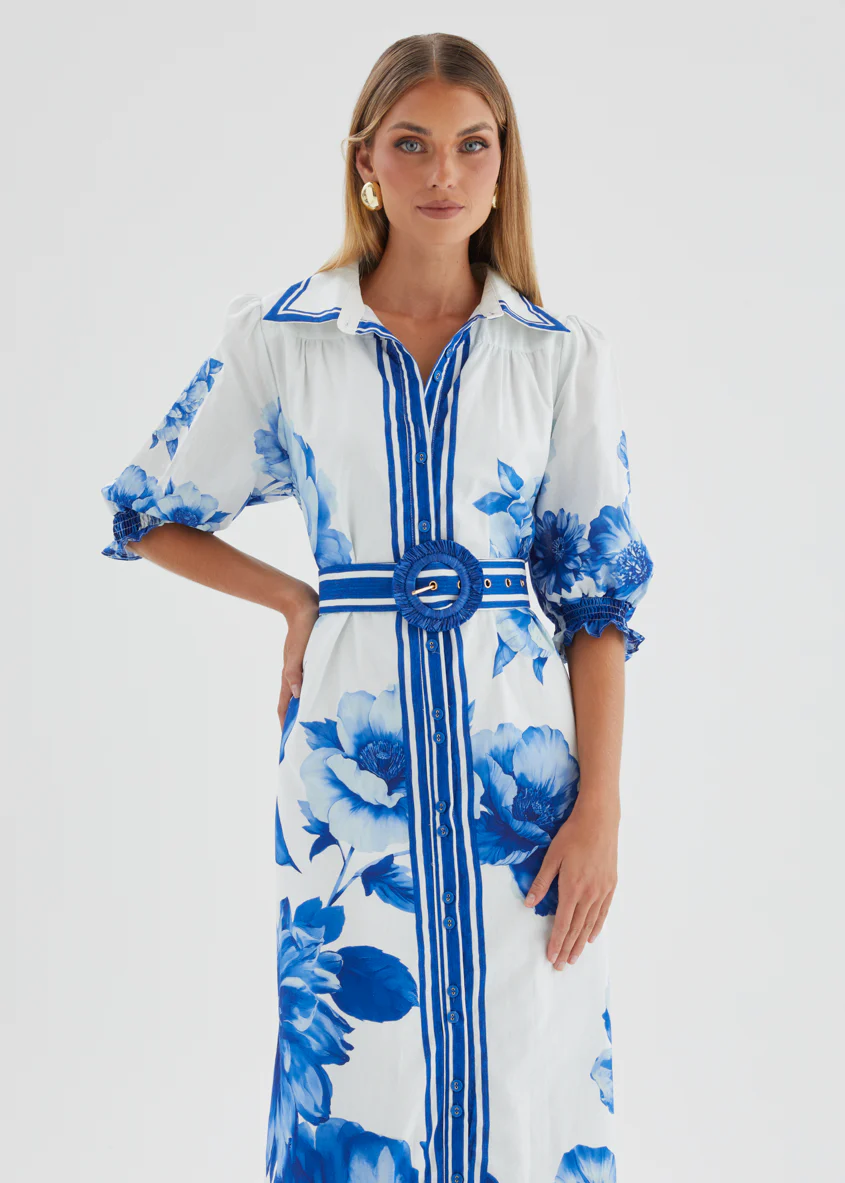 Dylan Maxi Dress - Cobalt Dahlia - Image 4