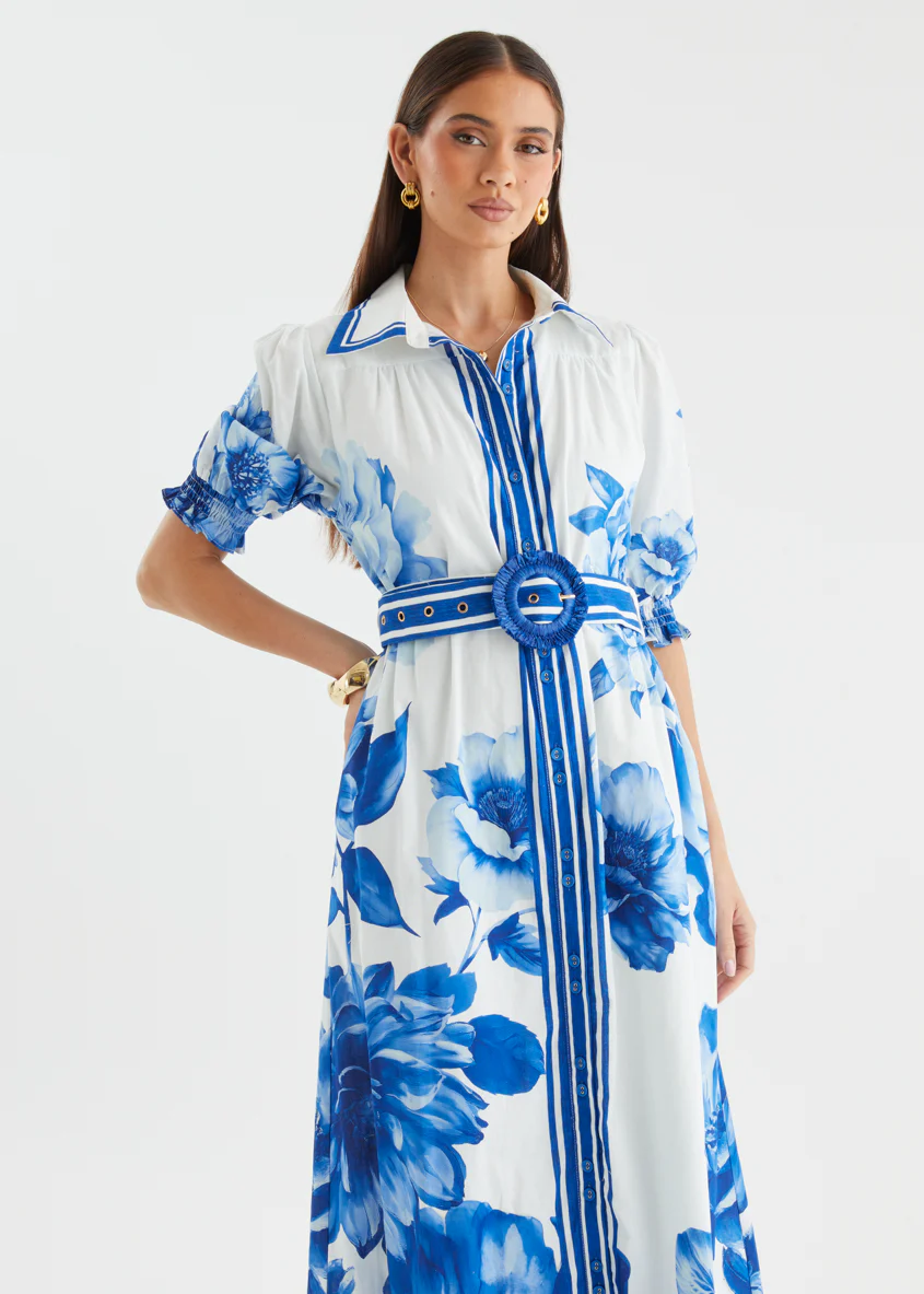 Dylan Maxi Dress - Cobalt Dahlia - Image 5