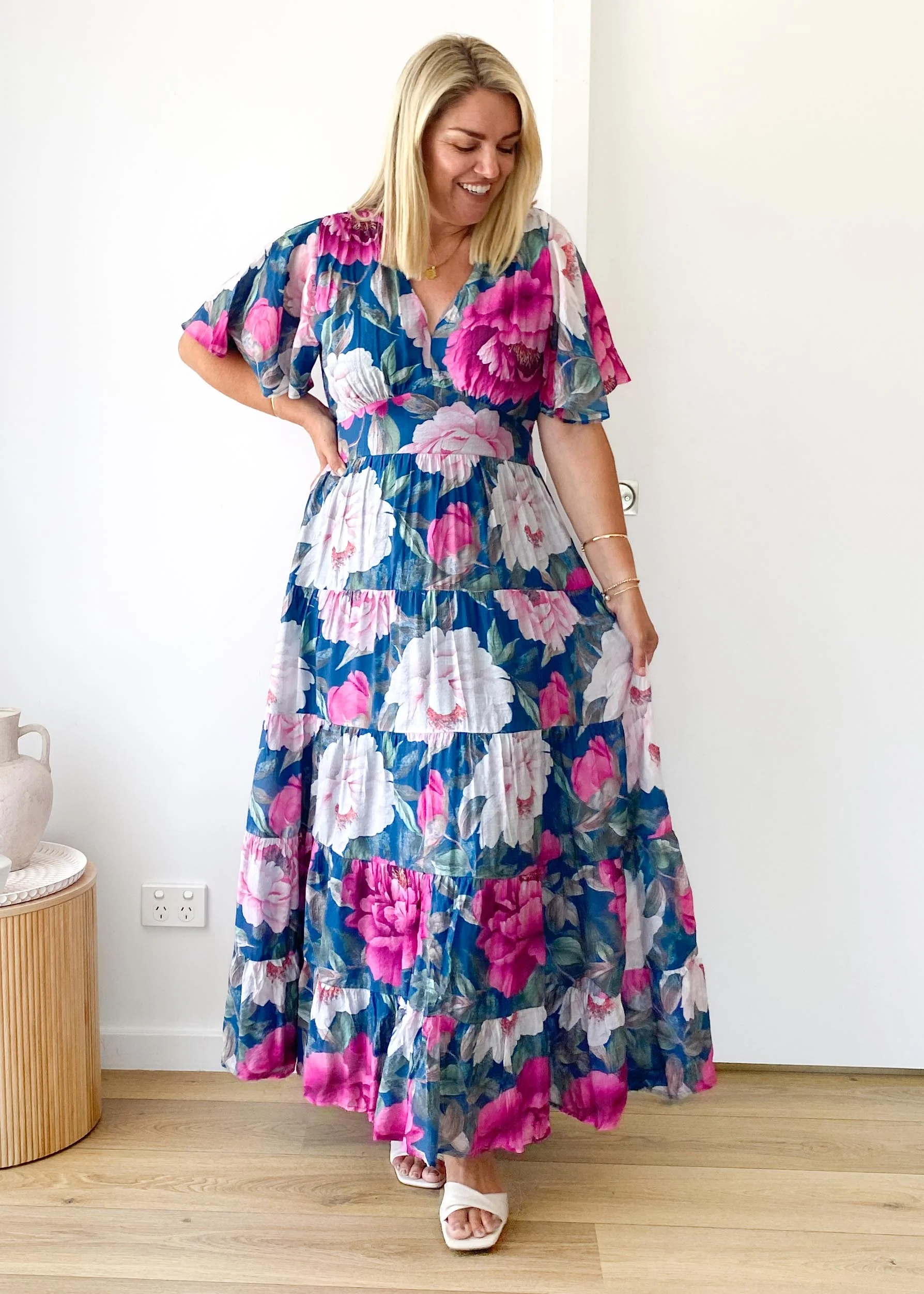 Eleisha Maxi Dress - Teal Peony - Image 2