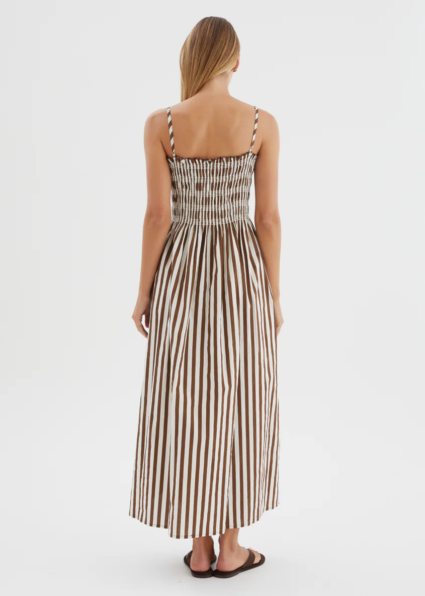 Elese Maxi Dress - Choc Stripe - Image 6