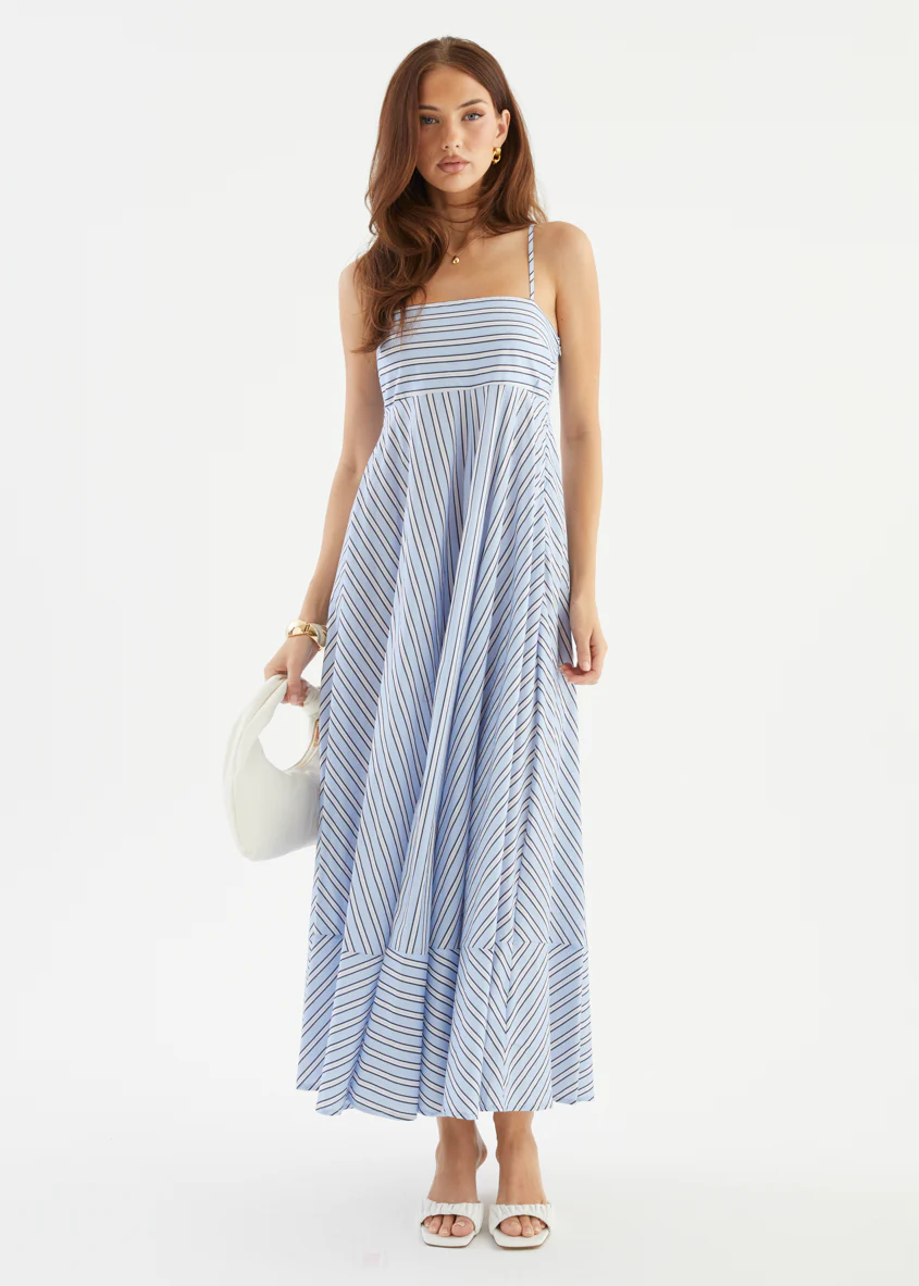 Elide Maxi Dress - Blue Stripe - Image 13