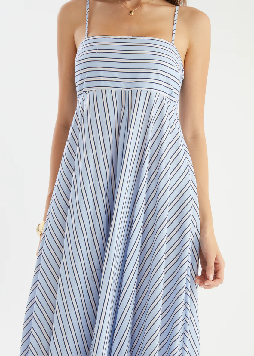 Elide Maxi Dress - Blue Stripe - Image 17