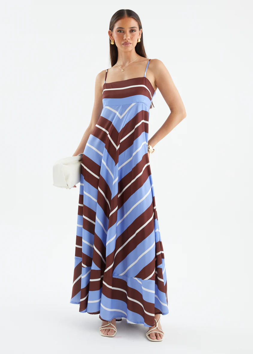 Elide Maxi Dress - Blueberry Choc - Image 2