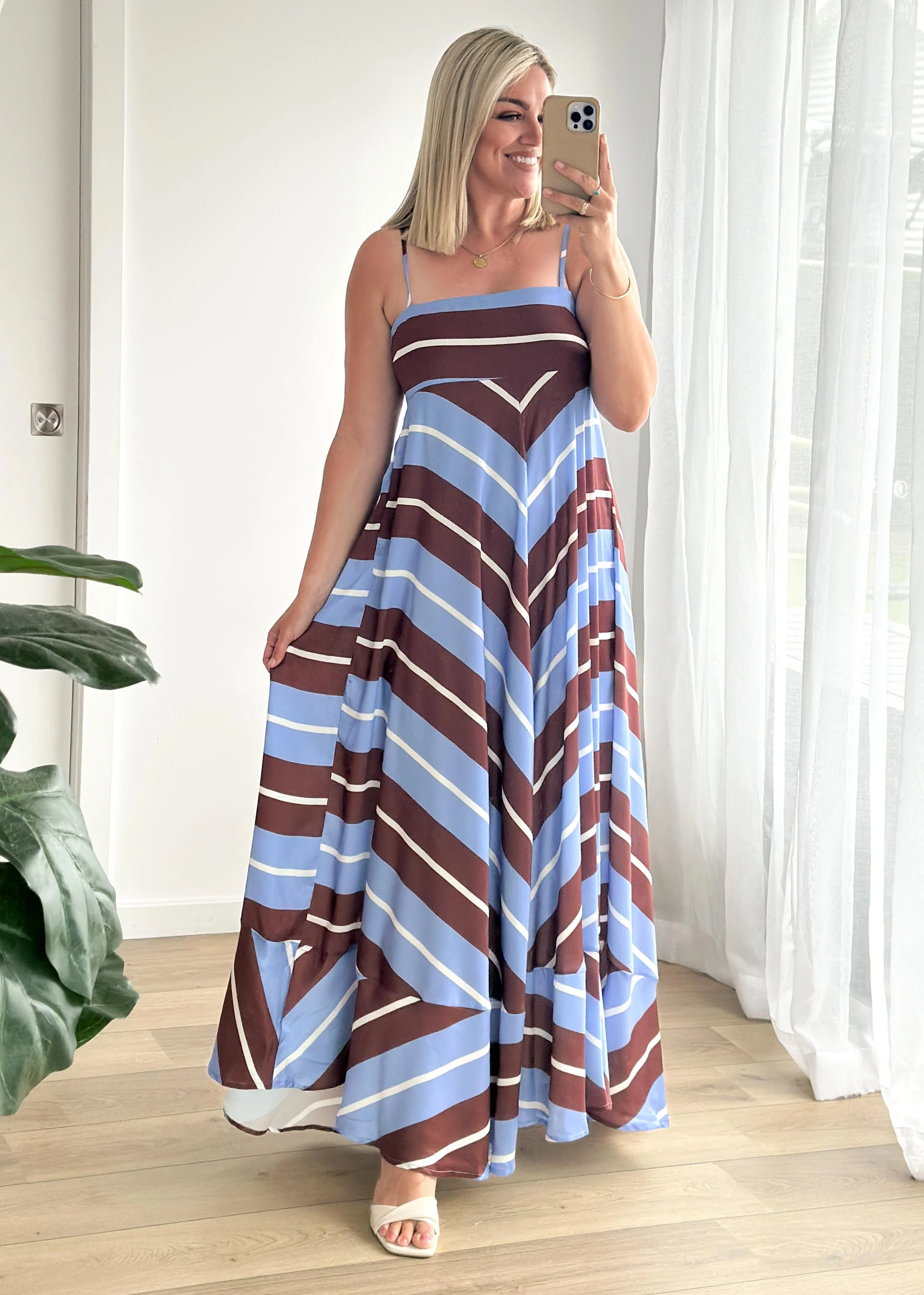 Elide Maxi Dress - Blueberry Choc - Image 6