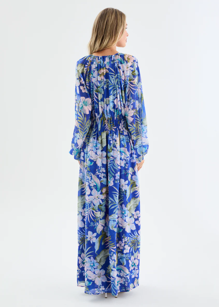 Ellaria Maxi Dress - Cobalt Garden - Image 12