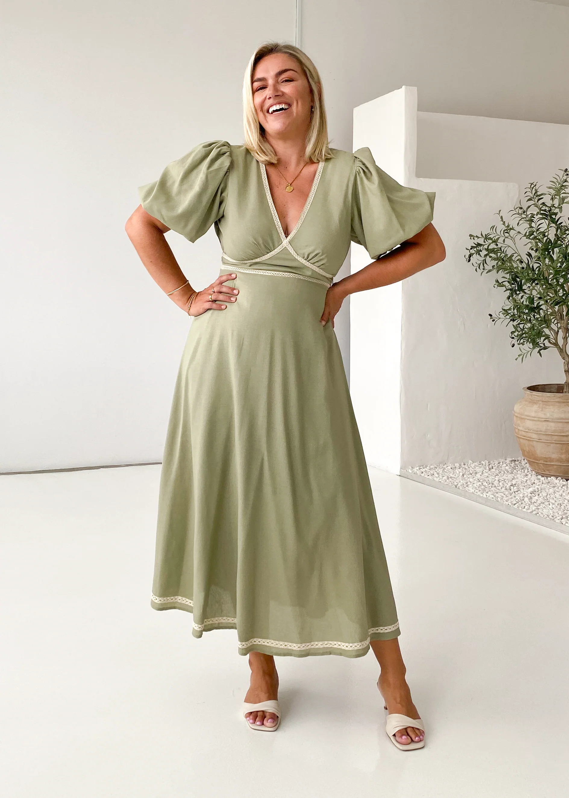 Ellodie Maxi Dress - Sage - Image 2