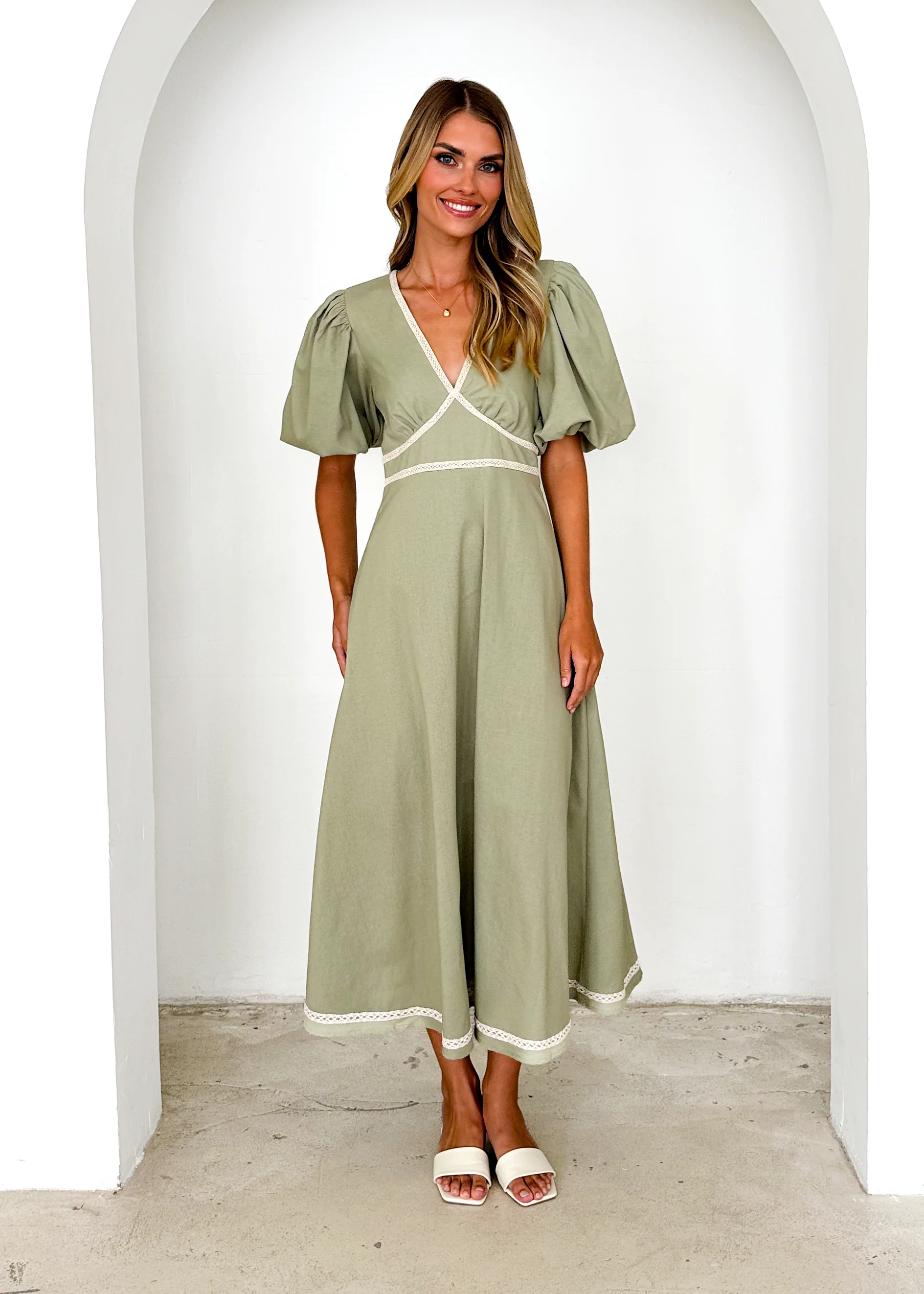 Ellodie Maxi Dress - Sage - Image 6
