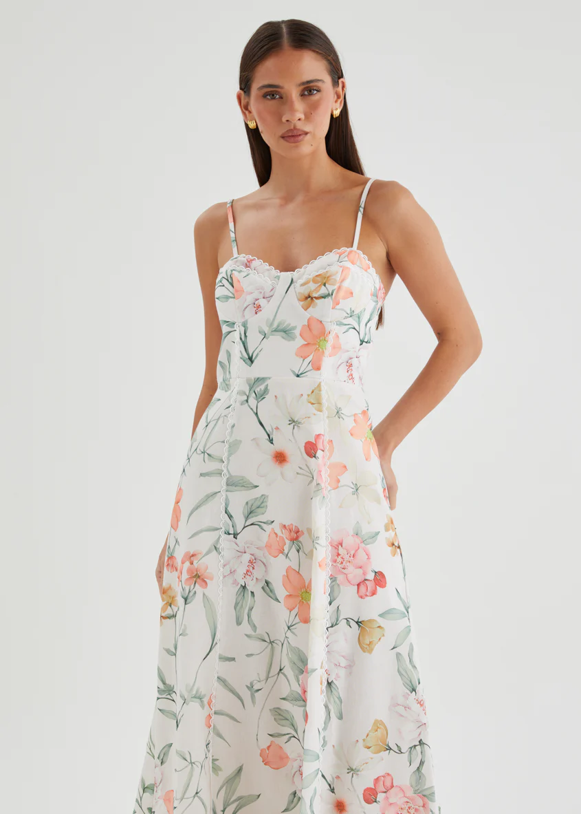 Embreigh Maxi Dress - Apricot Botanica - Image 2