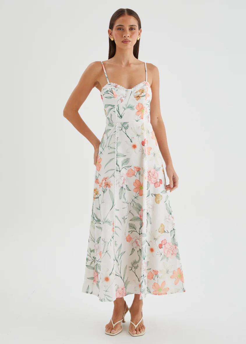 Embreigh Maxi Dress - Apricot Botanica - Image 3