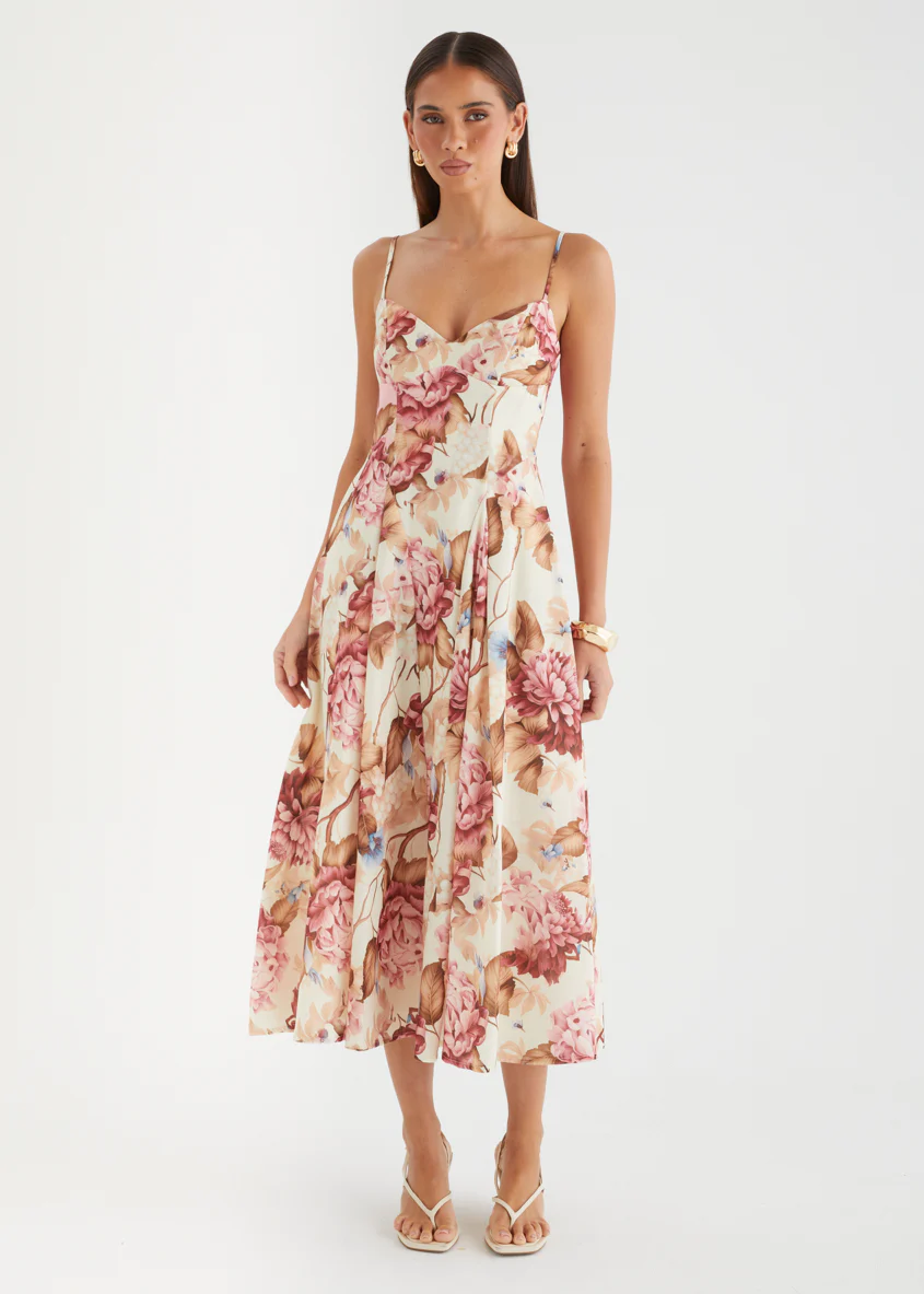 Emeline Midi Dress - Beige Garden - Image 2