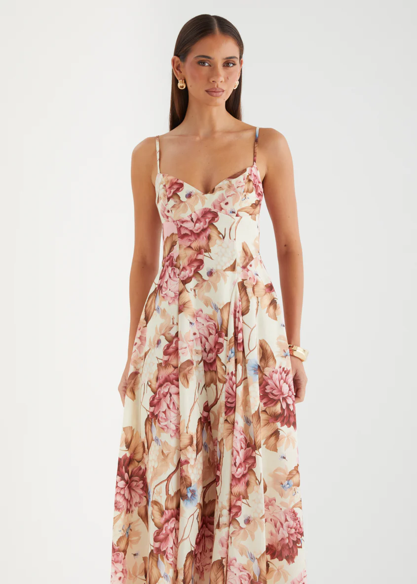 Emeline Midi Dress - Beige Garden - Image 3