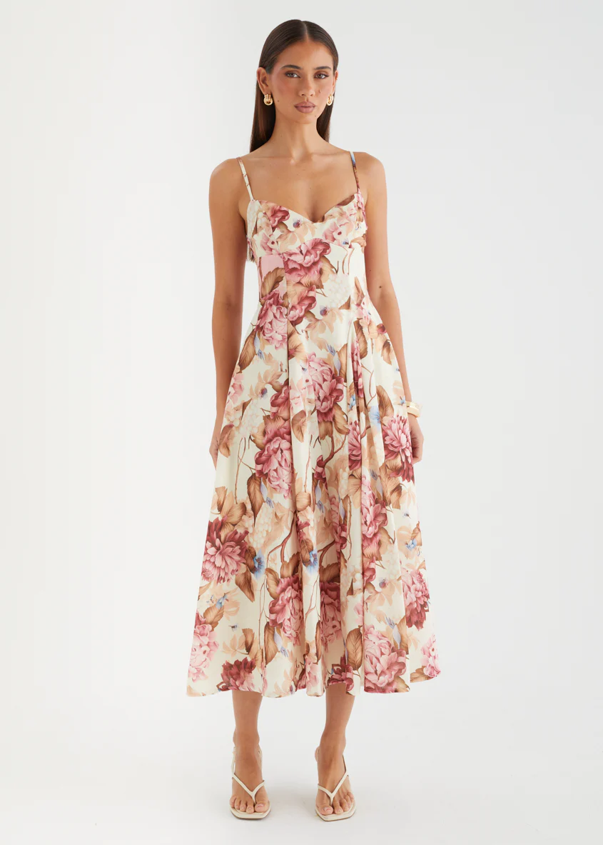Emeline Midi Dress - Beige Garden - Image 4