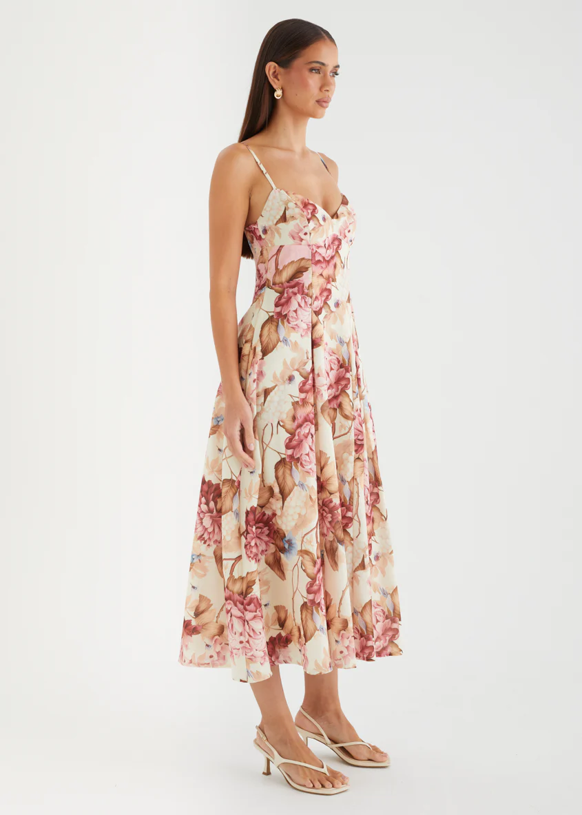 Emeline Midi Dress - Beige Garden - Image 5