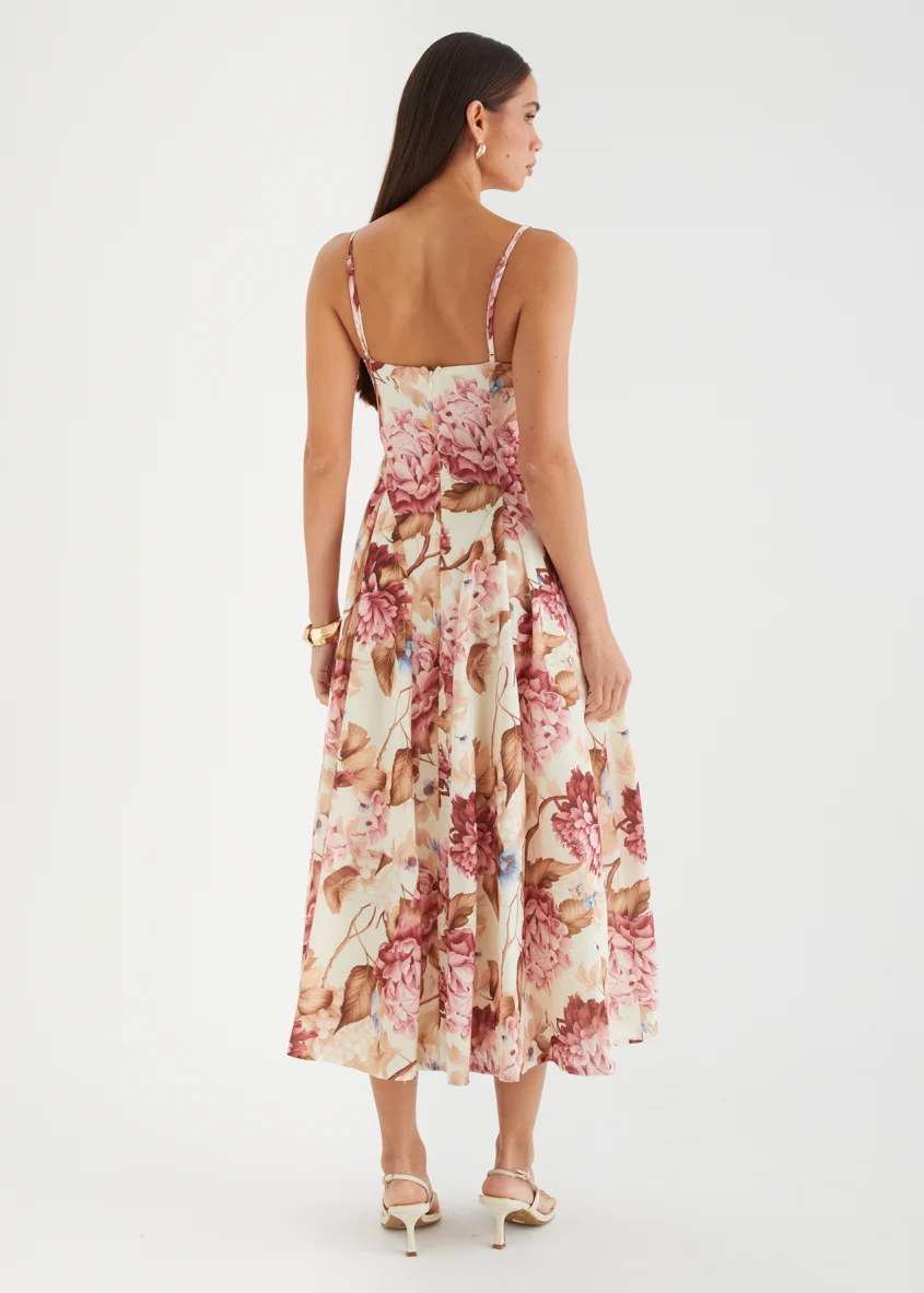Emeline Midi Dress - Beige Garden - Image 6