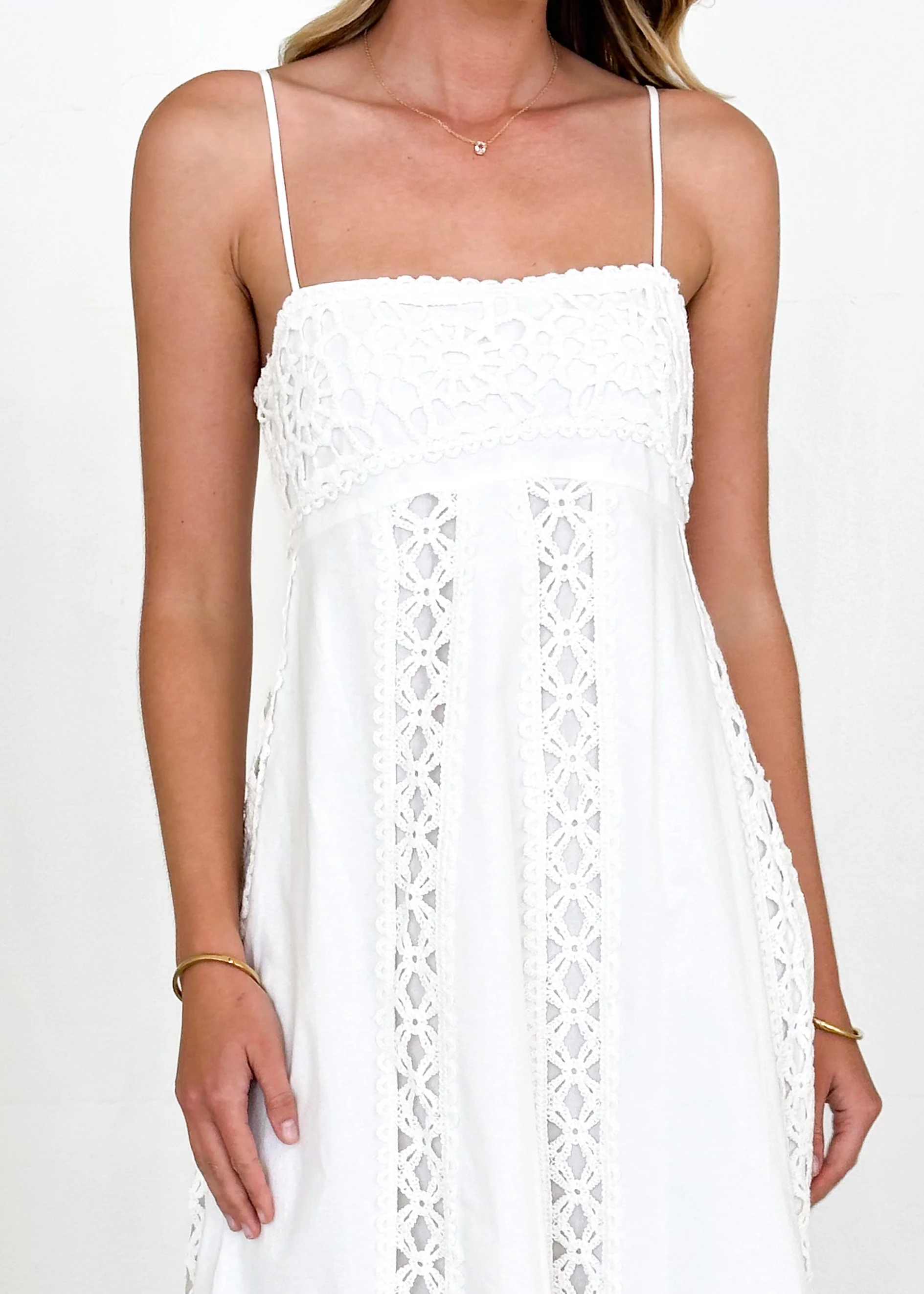 Empress Midi Dress - Off White - Image 8