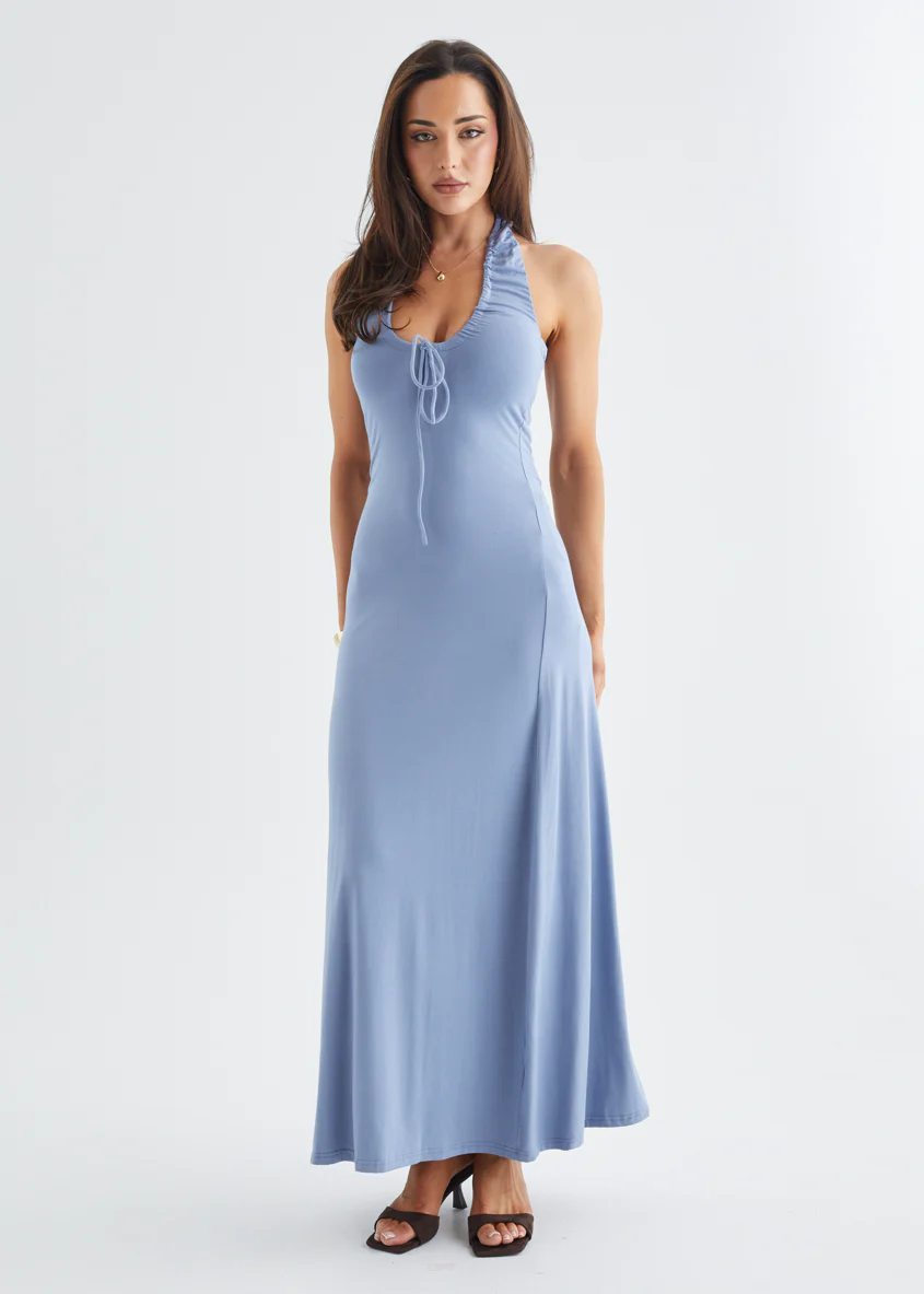 Erin Halter Maxi Dress - Steel Blue - Image 6
